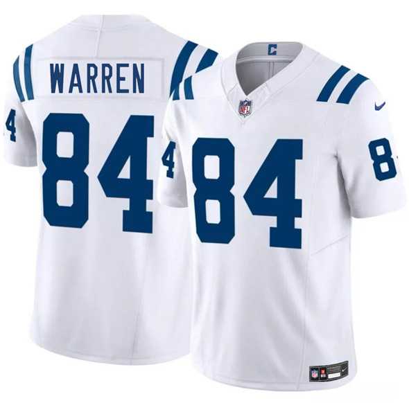 Men & Women & Youth Indianapolis Colts #84 Tyler Warren White 2025 Draft F.U.S.E. Vapor Limited Stitched Jersey